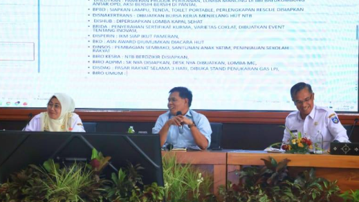 Rapat Persiapan dipimpin oleh Sekretaris Daerah Provinsi NTB